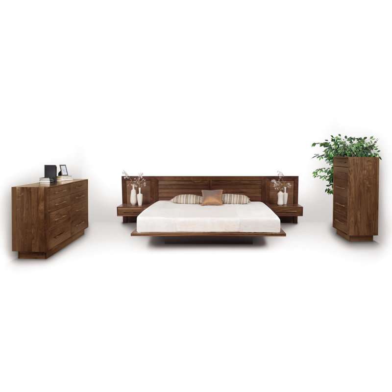 Moduluxe Bed, Queen, Natural Walnut