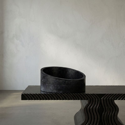 Bol décoratif en marbre Marshall noir
