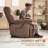 Oversized Power Lift Chair,heated Massage Power Recliner Chair With Usb Port, electric Recliner With Super Soft Padding-Brown-1898452136