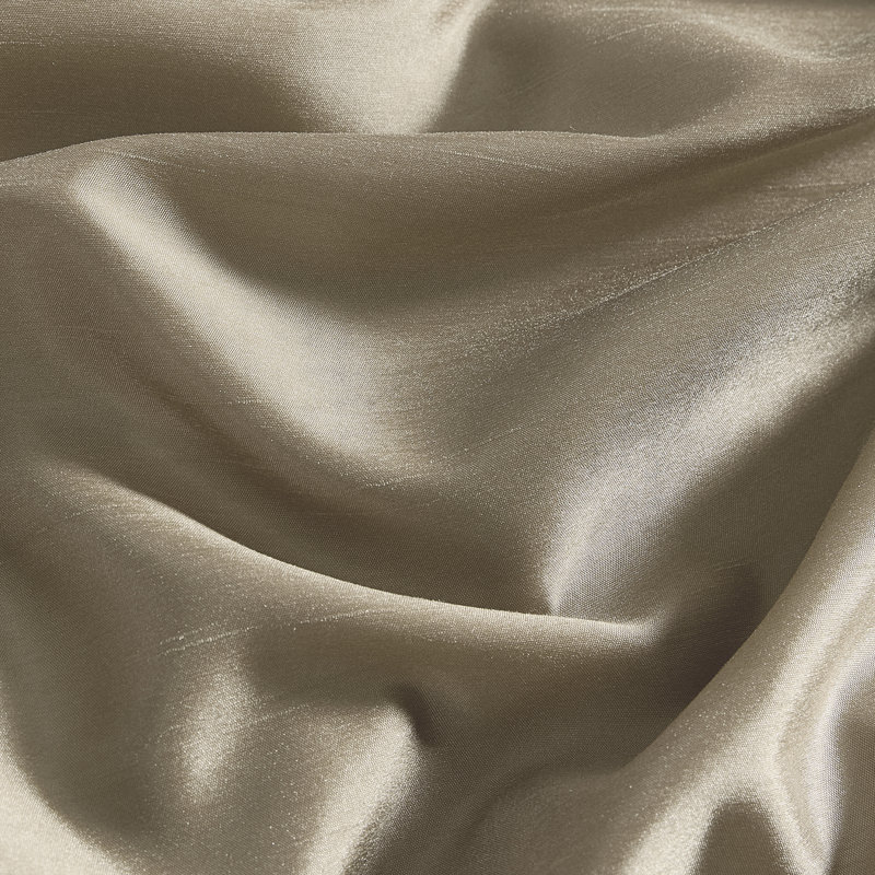 Colette Taupe Faux Silk Scalloped Window Valance