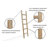 Fully Assembled 57" Wooden Blanket Ladder-308972795
