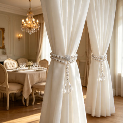 Natural Plastic / Acrylic Curtain Holdback/Tieback