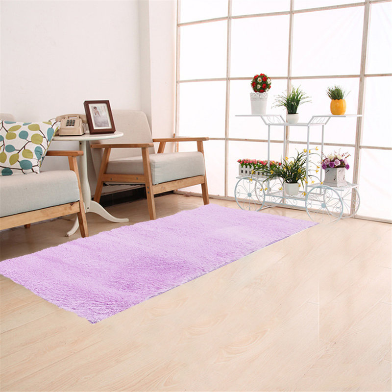 Annatina Solid Colour Shag 80cm X 160cm Area Rug