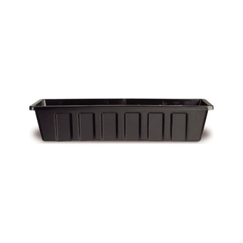 Plastic Planter Box, 5" H x 36" W x 8" D, Black