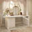 Ramyah 70.9" W Makeup Vanity Desk with Adjustable Height and Storage