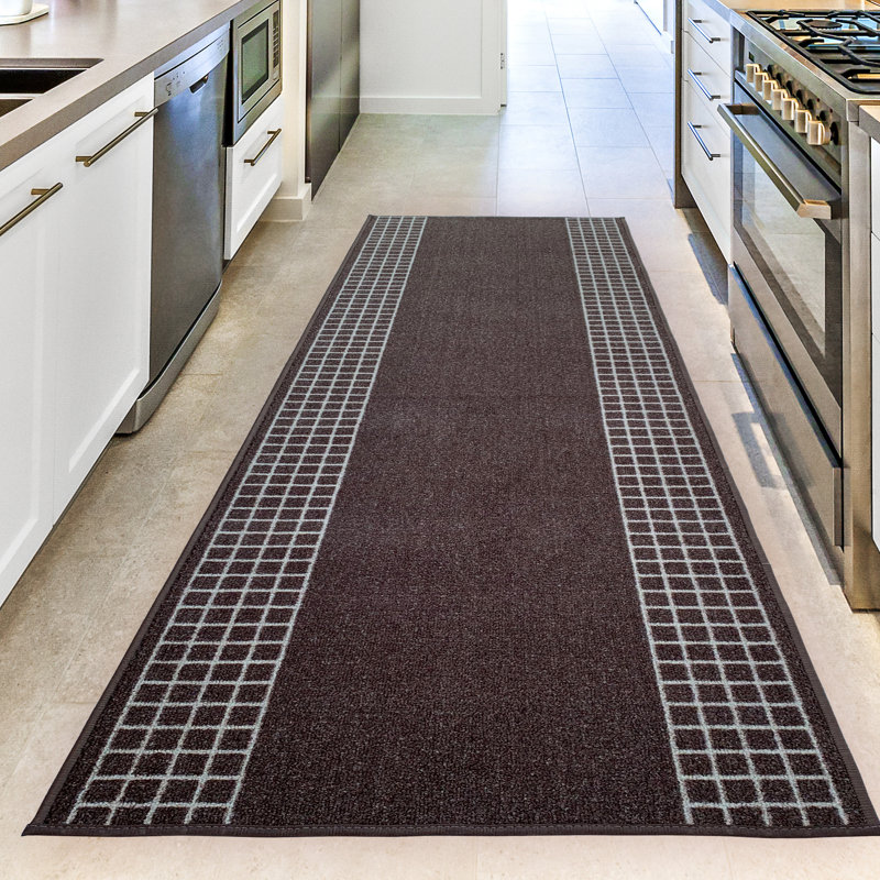 Everlean Geometric Tufted Brown Area Rug, Runner 2'2" x 8'