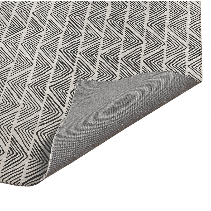 Tapis d'extérieur à rayures antidérapantes Chev, Rectangle 5 pi x 7 pi