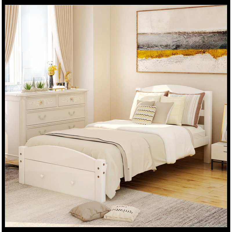 Lit plateforme Mariegret, Blanc