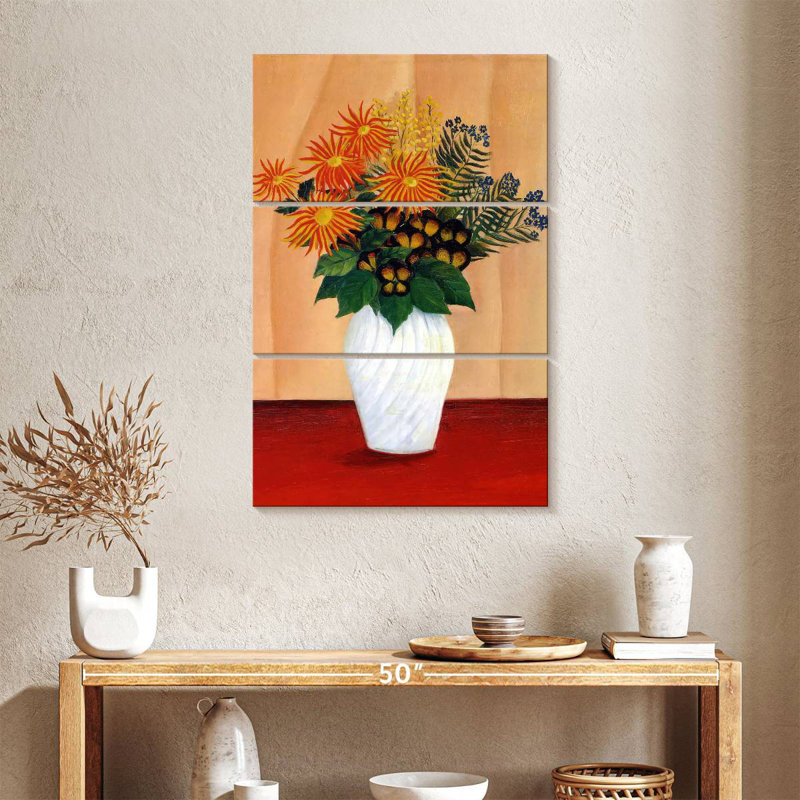 Bouquet de fleurs Harnek 1909-10, H 38 po x l 24 po