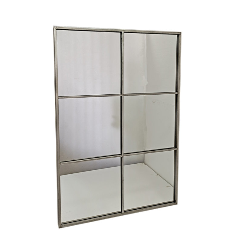 Mathiew Metal Flat Wall Mirror, Silver