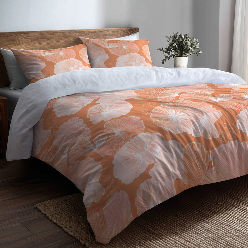 Coral Beach Seashell Bedding, King Comforter + 3 Additional Pieces