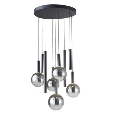 9-Light Pendant - Black