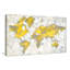 «World Map Yellow Gray» par Danhui Nai - impression-64743403-64743407