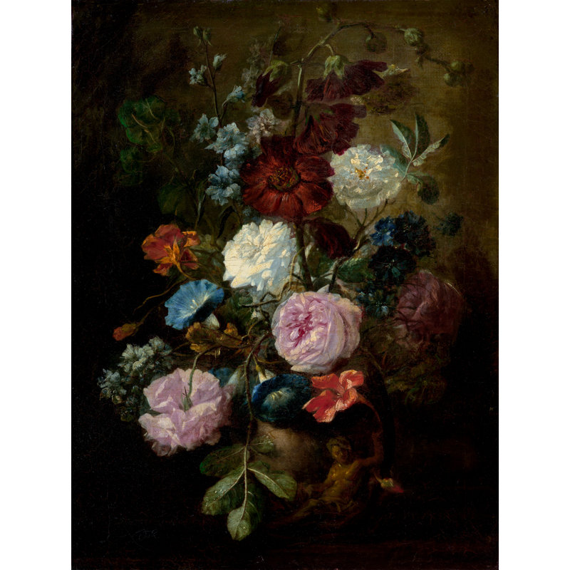 Tanbir Demure Dutch Floral II by Jan Van Huysum - Wrapped Canvas Print, 30 cm H x 20 cm W