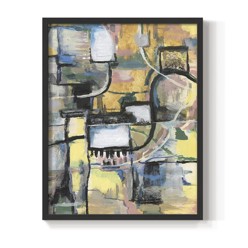 «Memory Screen II», reproduction encadrée - bois massif, Noir, noir, noir, noir, H 21 po x l 17 po