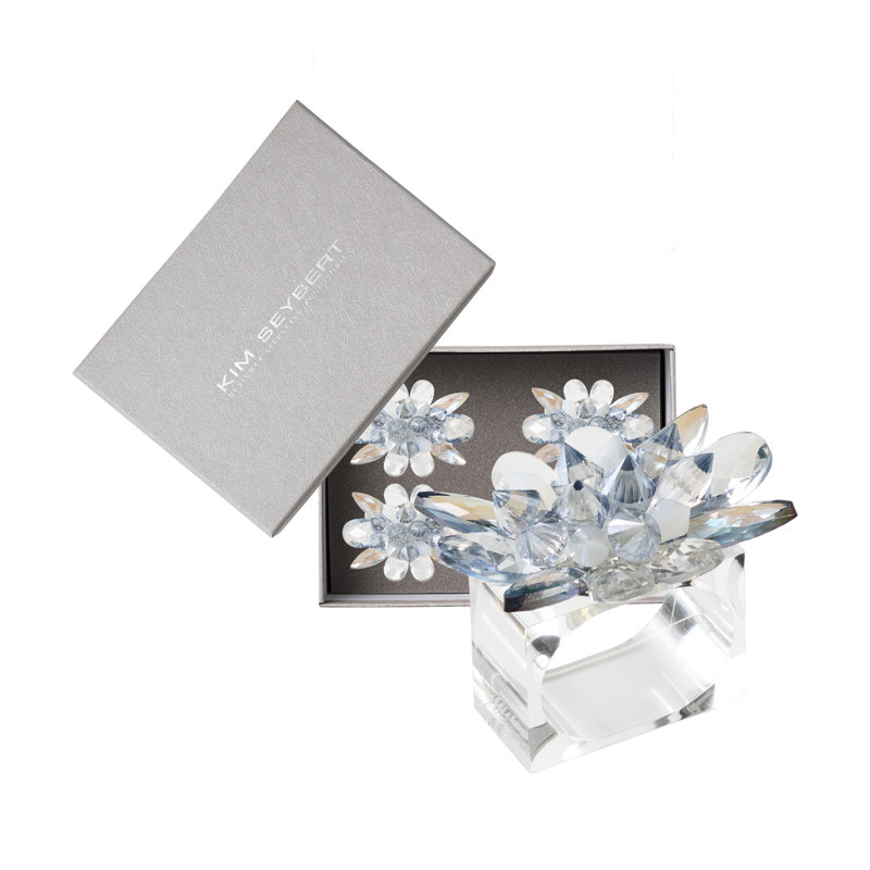 Spectra Napkin Ring Set, Glacier Blue