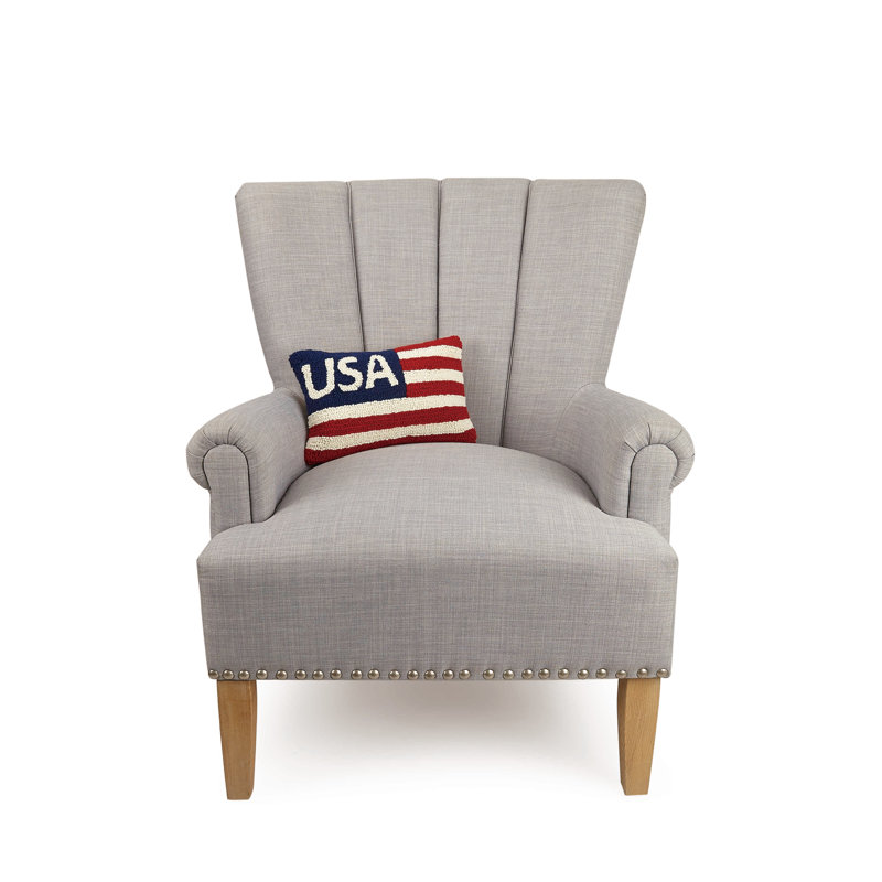 Patriotic USA Flag Rectangular Velvet Wool Throw Pillow