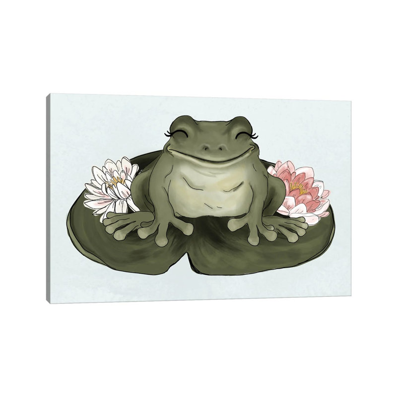 Little Frog by Katie Bryant - Wrapped Canvas Painting, 20.32 cm H x 30.48 cm W