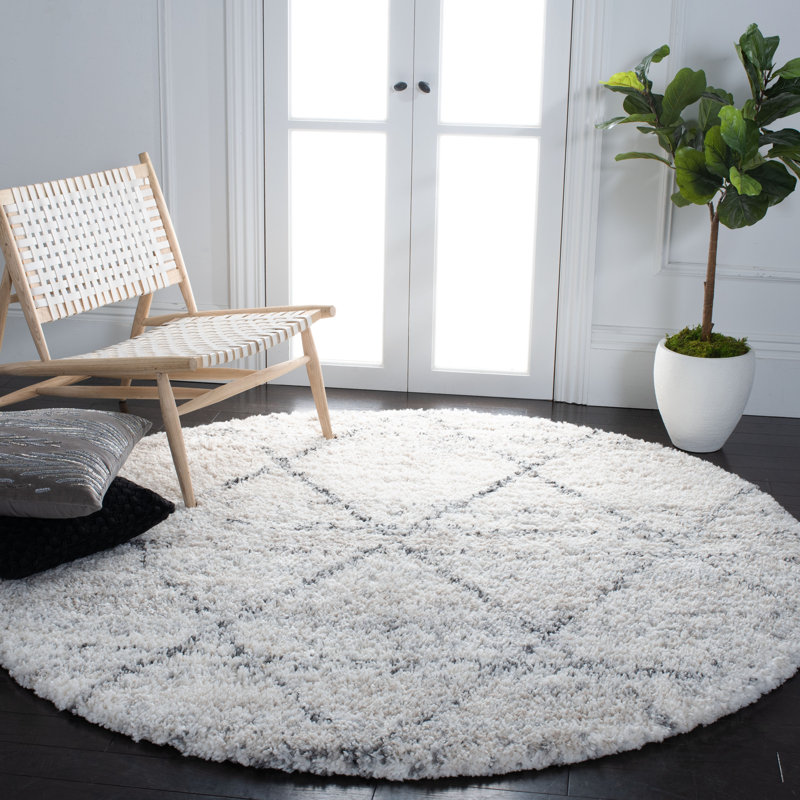 Ockton Geometric Area Rug, Round 201cm