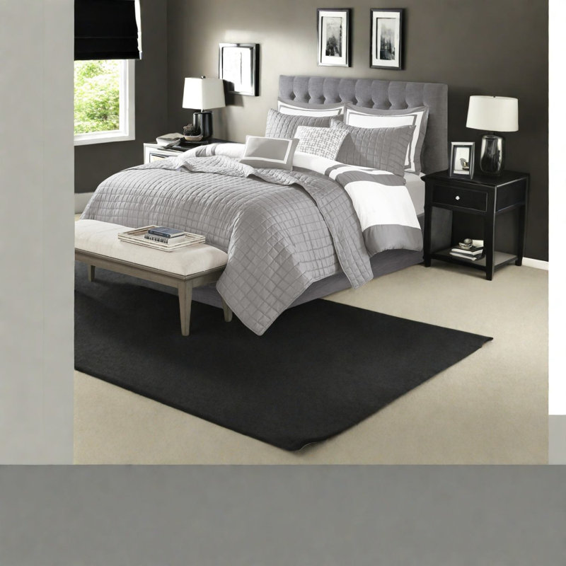 Ensembles de literie gris luxueux, polyester hypoallergénique, confort hôtelier