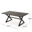 Table de salle à manger d'extérieur en aluminium avec structure en acier
