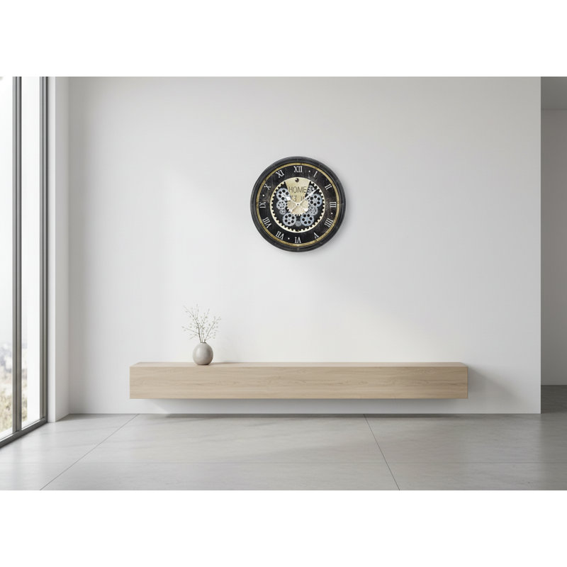 Horloge murale 20 ", mécanisme transitionnel, brun, transitionnel | Idée cadeau