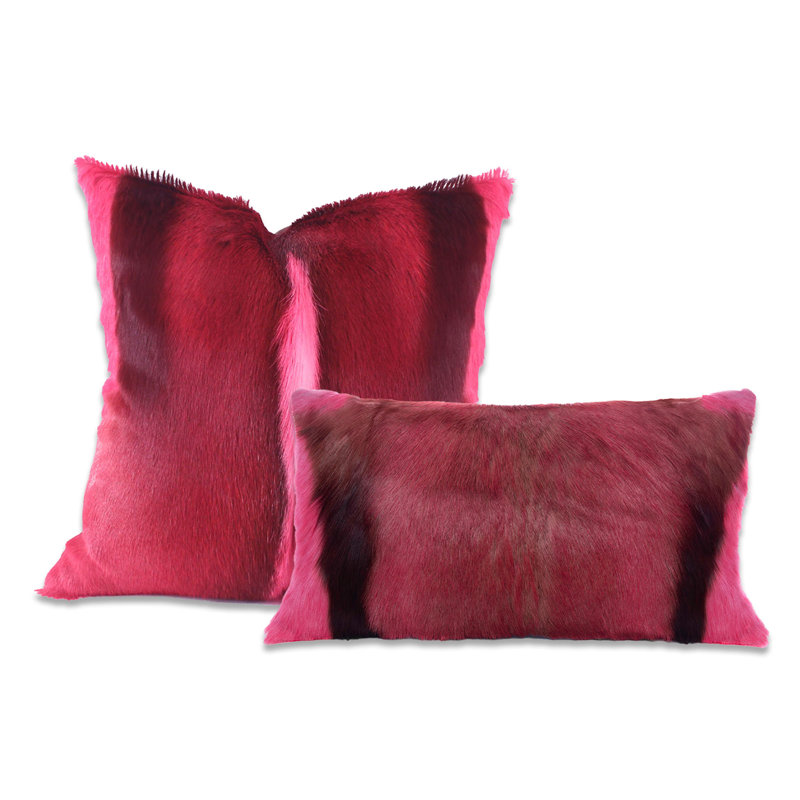 Springbok Accent Pillow by Outpost Original, 17" x 17", Hot Pink
