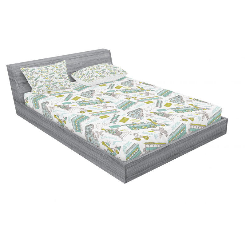 Ensemble de draps Choo Choo Train, Taies d'oreiller pour grand lit