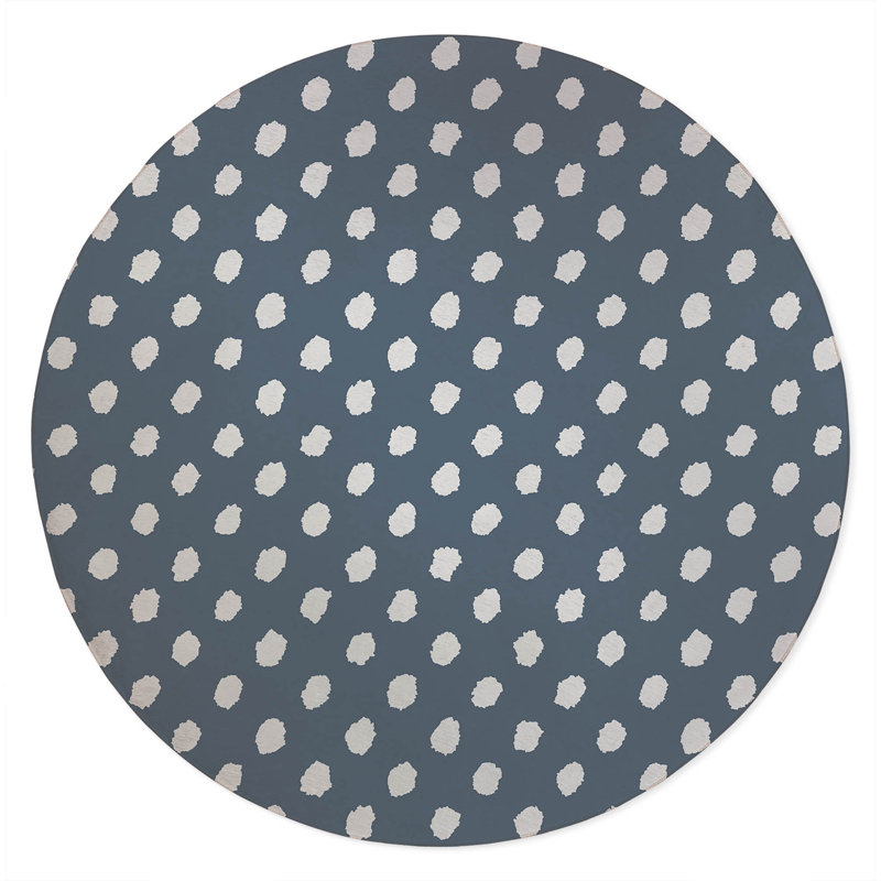 Tapis d'extérieur antidérapant Grunge Dot, Rond 5 pi