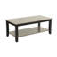 Moderne gris / noir finition bicolore 1 pièce table sous la table étagère de rangement placage de bois d'hévéa noyer