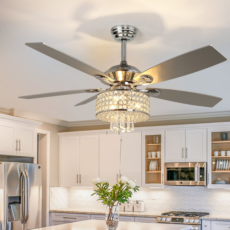 Ventilateur de plafond 5 pales 51,18 "avec télécommande et ensemble d'éclairage Adalisse