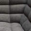 Canapé modulaire 3 pièces en tissu gris Marshall
