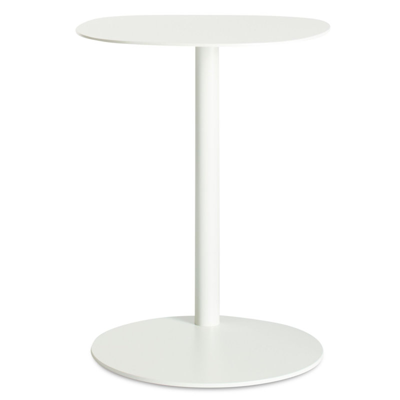 Swole Single End Table, White, 20" H x 20" W x 15" D