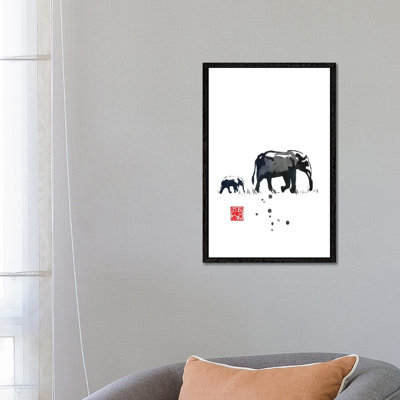 Elephant Family by Péchane - Painting on Canvas