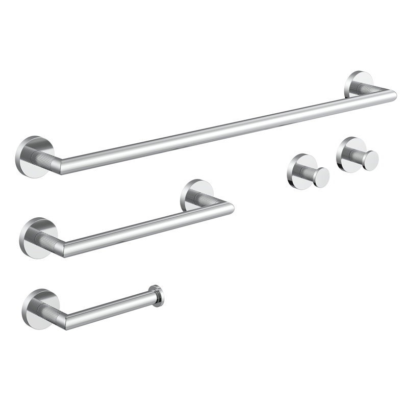 Fresco Polished Chorme 5 pieces Decorative Bathroom Hardware sets, Polished Chorme