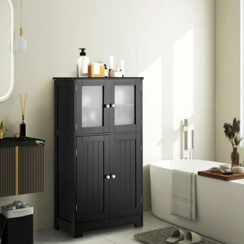 Naol Freestanding Bathroom Cabinet, Black
