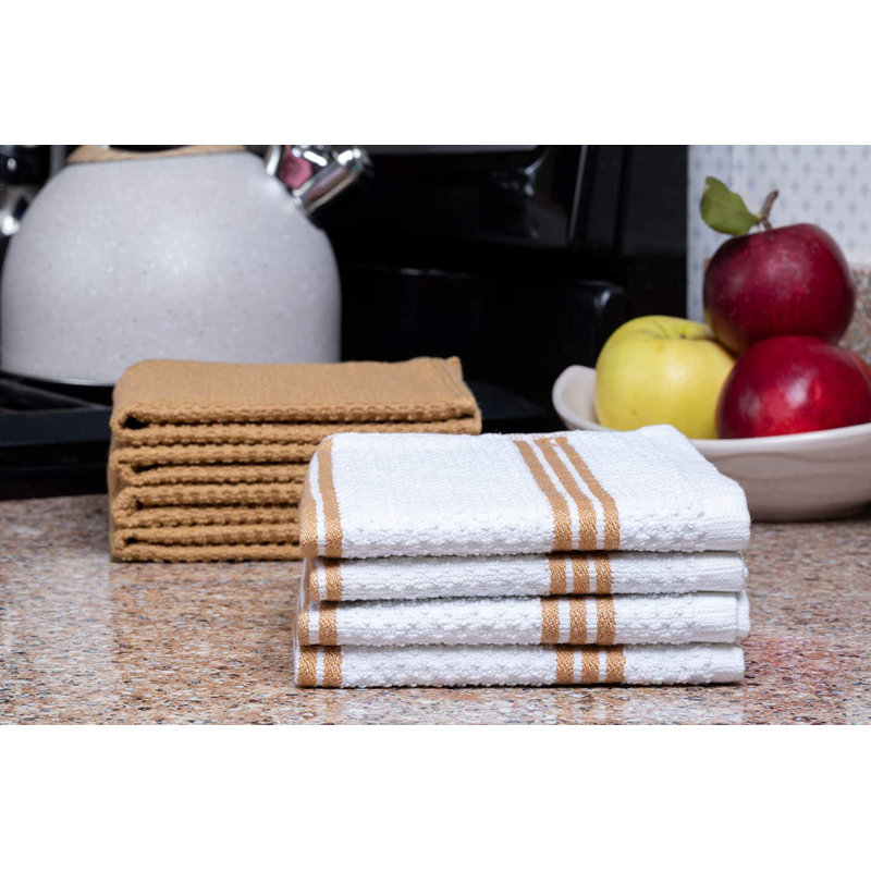 Cotton Waffle Kitchen Towel, Brown