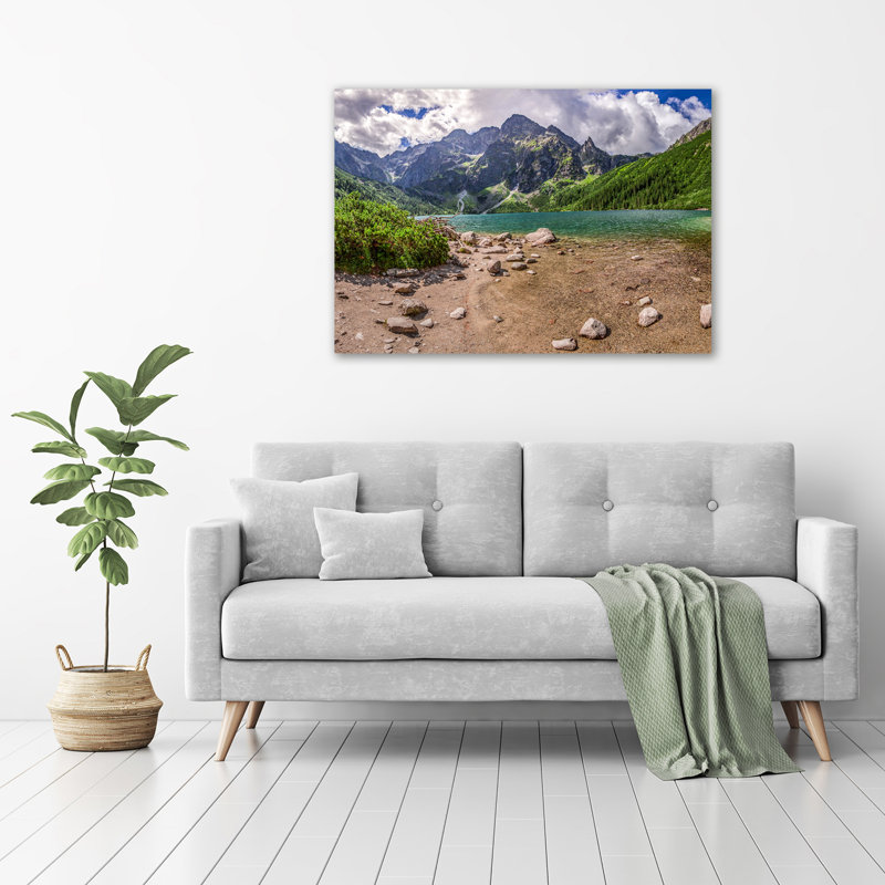Lake In The Mountains - No Frame Print on Glass