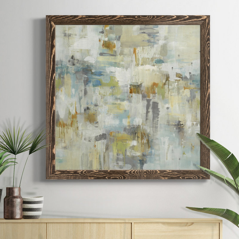 Toile encadrée de qualité supérieure - prête à être accrochée, H 35,5 po x l 35,5 po x P 1,5 po, Encadré de bois de noyer