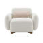 Fauteuil d'appoint Darius Beige Boucle avec 1 coussin décoratif