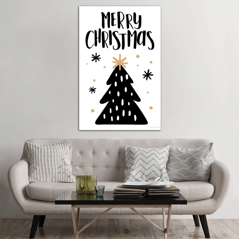 Merry Christmas Tree by Seven Trees Design - Wrapped Canvas Print, 66.04 cm H x 45.72 cm W x 1.91 cm D