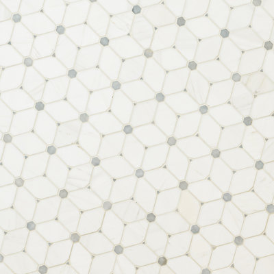 Carreau de mosaïque en marbre poli pour plancher et mur 11 po x 13 po Ackland