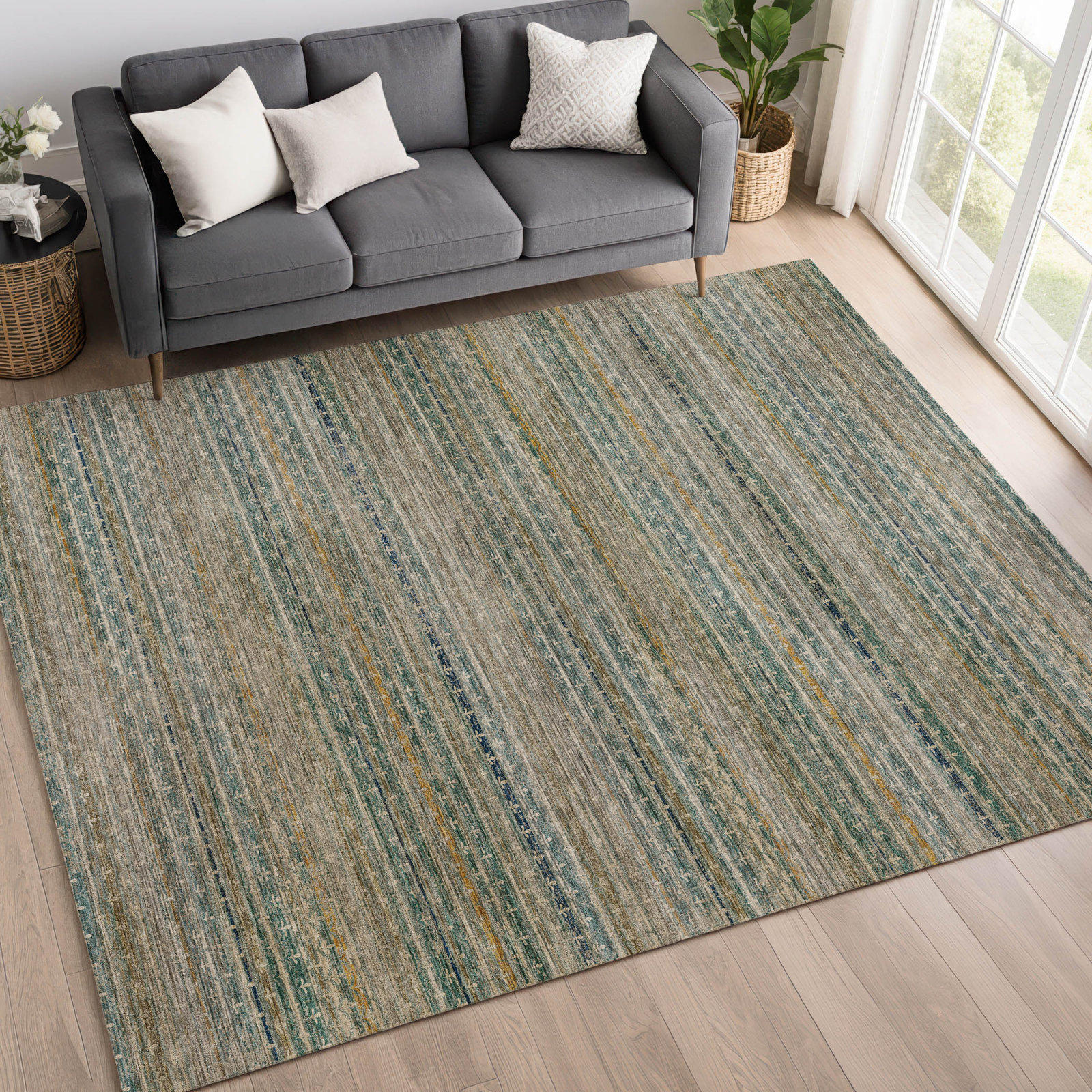 Rug, Teal, 3' x 5'