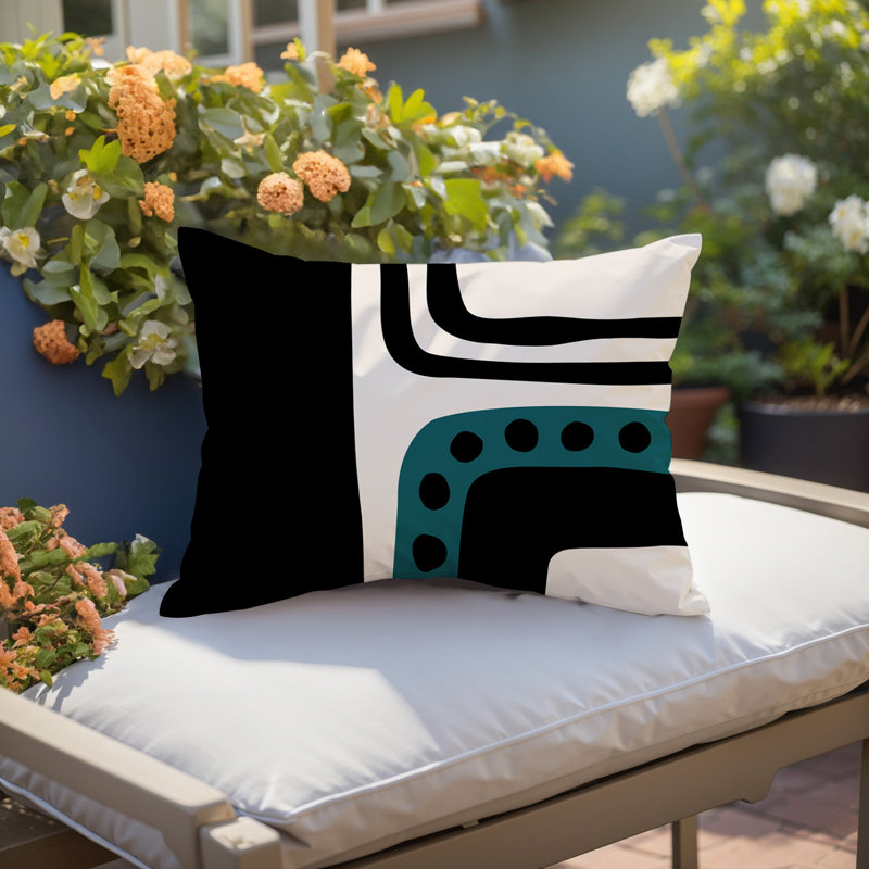 Coussin lombaire réversible intérieur / extérieur Sofi Minimalist, H 14 po x l 20 po, Émeraude