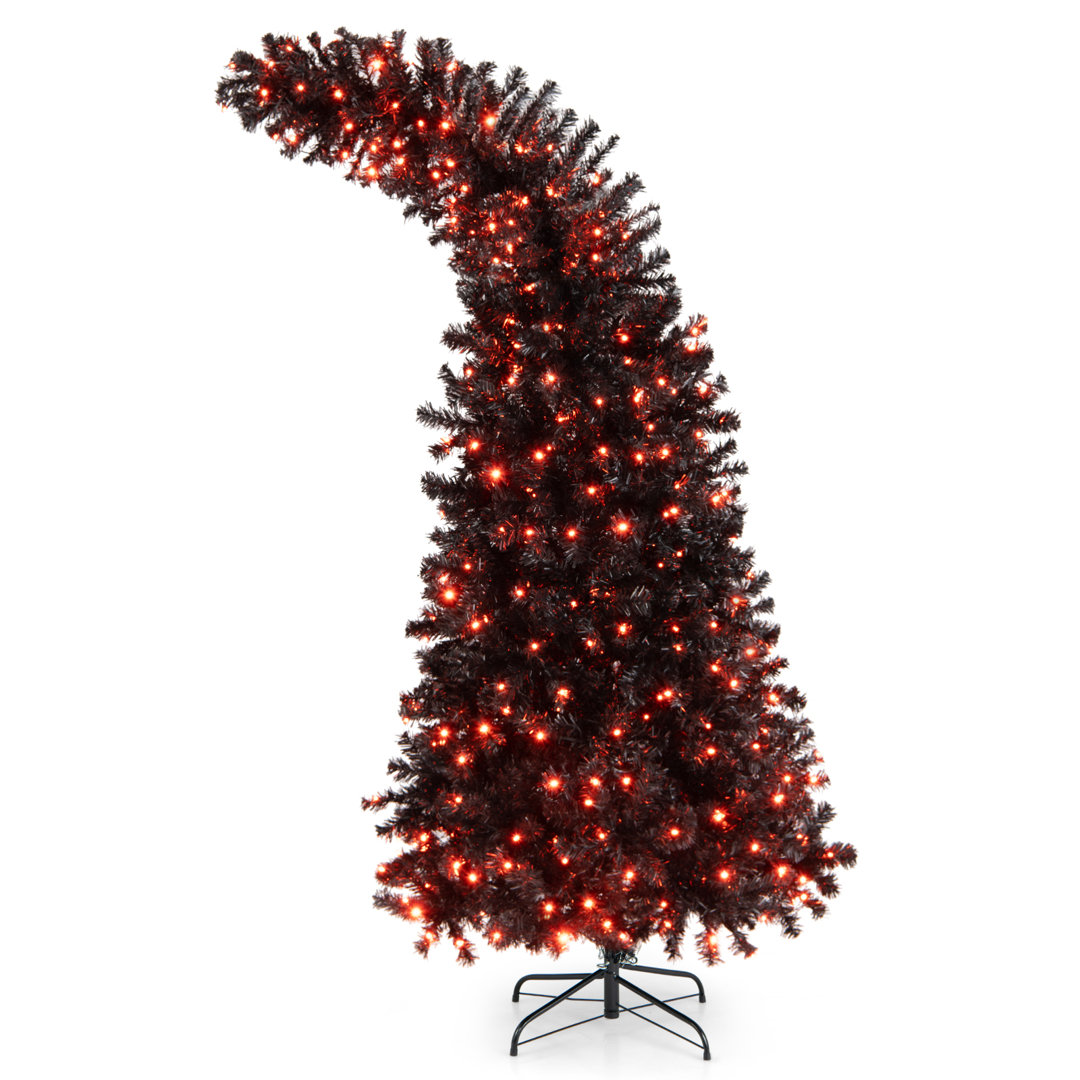 Aisle 7' H Black Pine Christmas Tree with 400 LED Lights The Holiday Aisle®