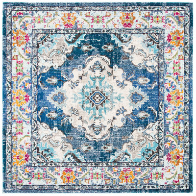 Hertzler Oriental Navy/Light Blue Area
