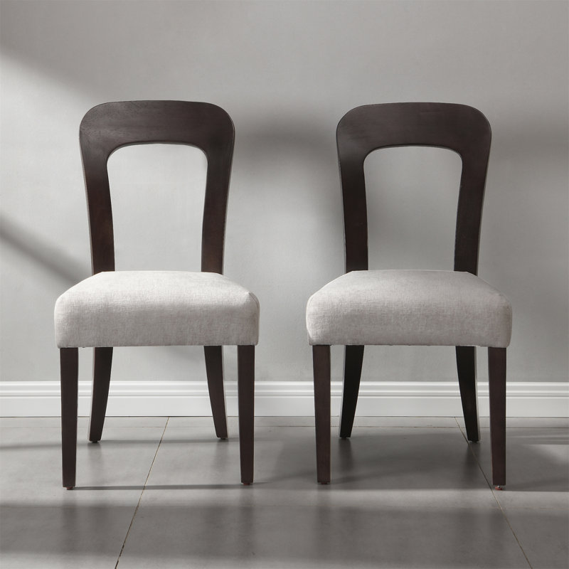 Ensemble de 2 chaises de salle à manger seulement, sans les tables, Gris