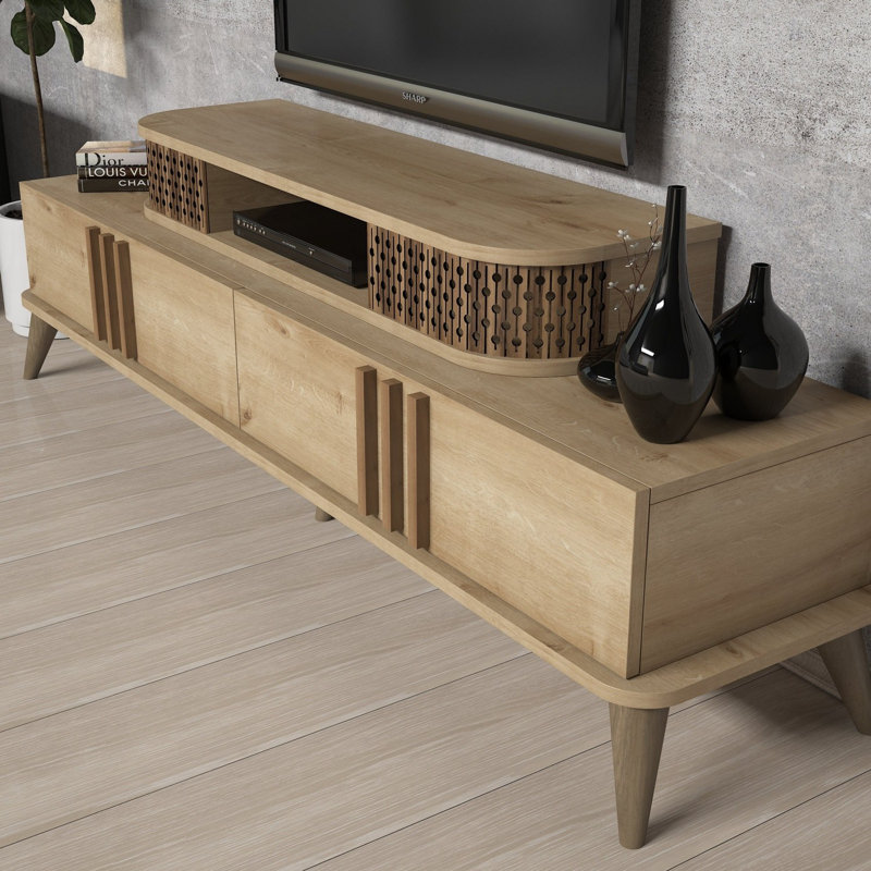 Keikei Unfinished TV Stand, Natural