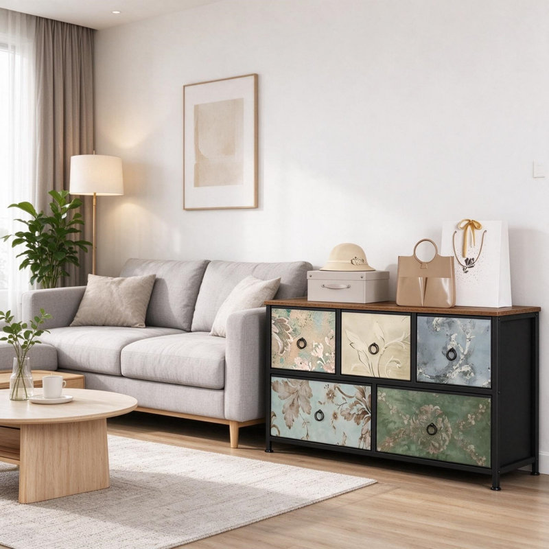 100 cm W Chest of 5 Drawers