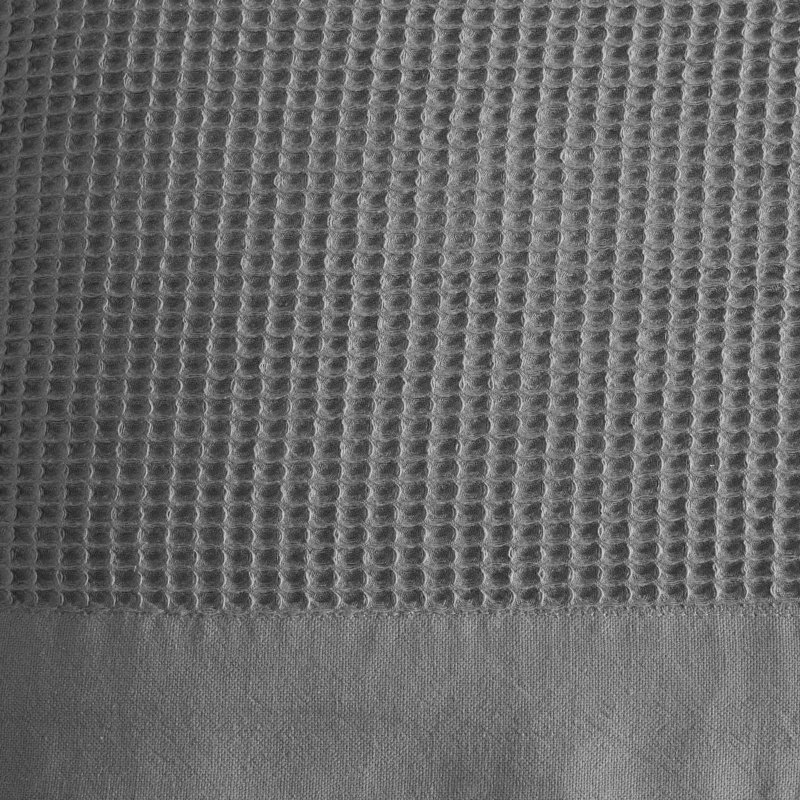Couverture d'été 100% coton tissé gaufré léger, Très grand, Gris clair
